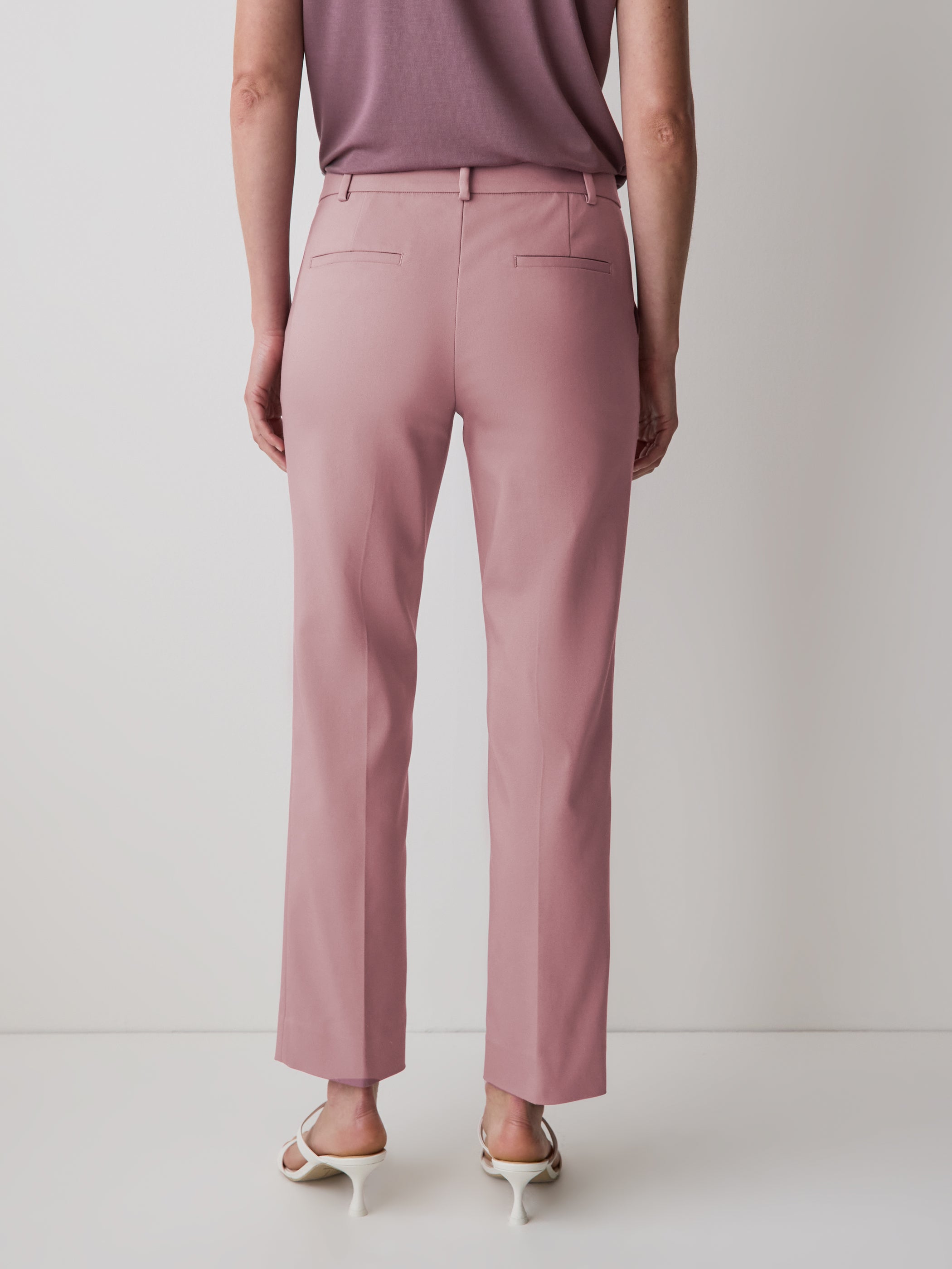 Straight-Leg Mid-Rise Ankle Pant