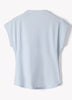 Extended-Sleeve Crew-Neck Draped Top