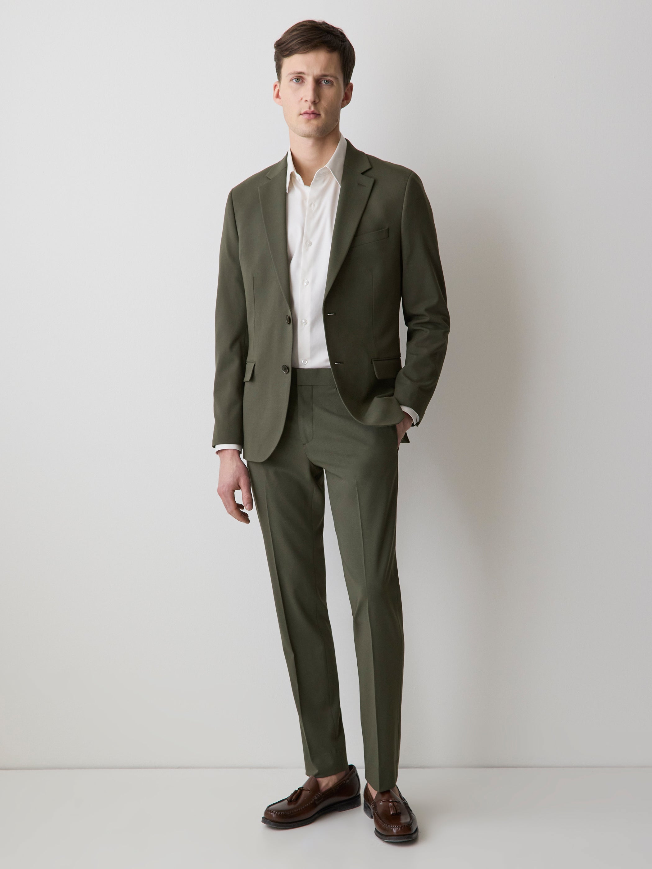 Slim Fit Dark Green Suit Blazer