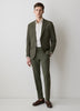 Slim-Fit Dark Green Suit Blazer