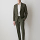 Slim-Fit Dark Green Suit Blazer
