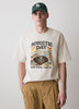 Oversized Short-Sleeve Crew-Neck Tee with Print
