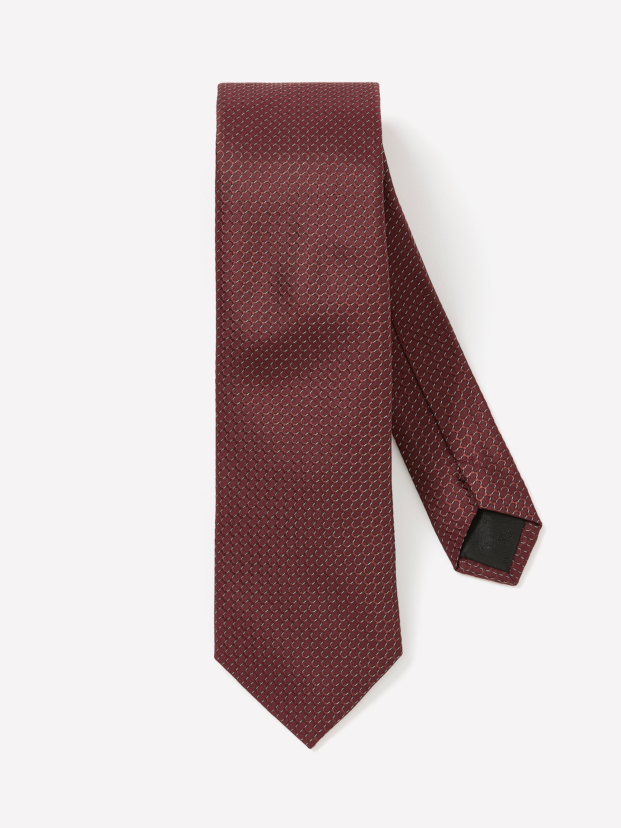 Cravate Régulière Bleue à Motif Géométrique