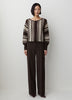 Boat Neck Mohair Blend Pullover with Stripes