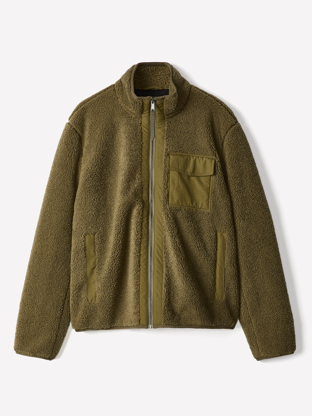 Sherpa Mock Zip Jacket 100% Polyester