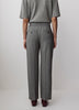 Black Mid-Rise Straight-Leg Cropped Pant