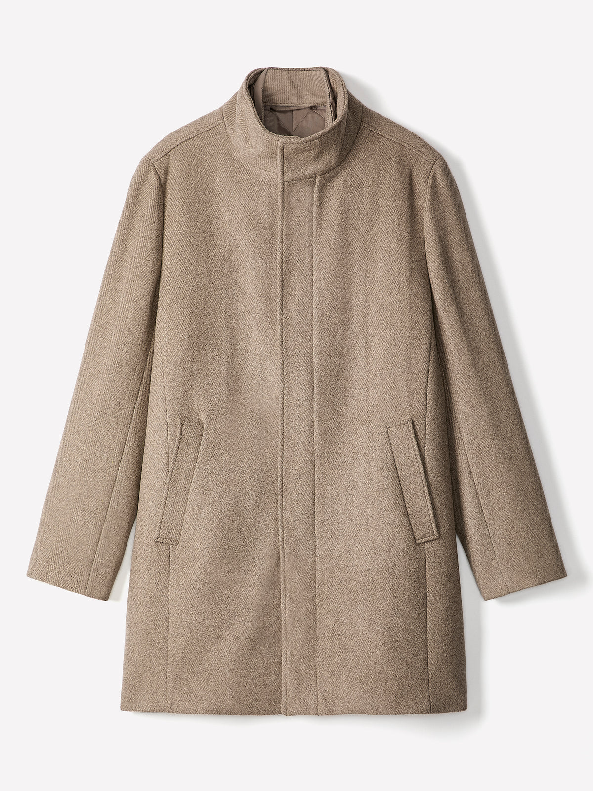 Wool Blend Funnel Topcoat