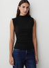 Knit Pullover Rib Mock Neck Top