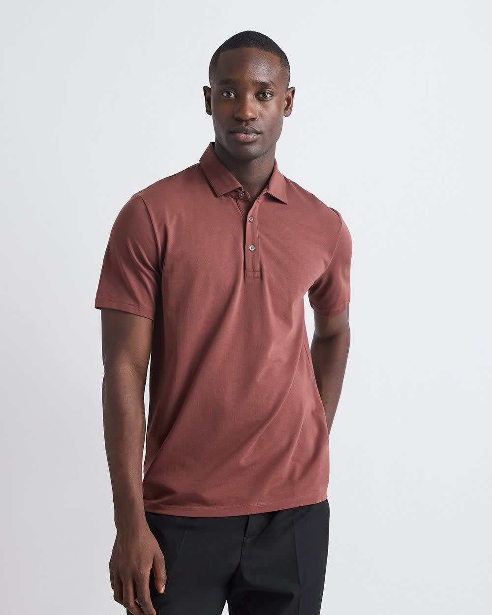 Polo à Manches Courtes en Coton Supima (R)