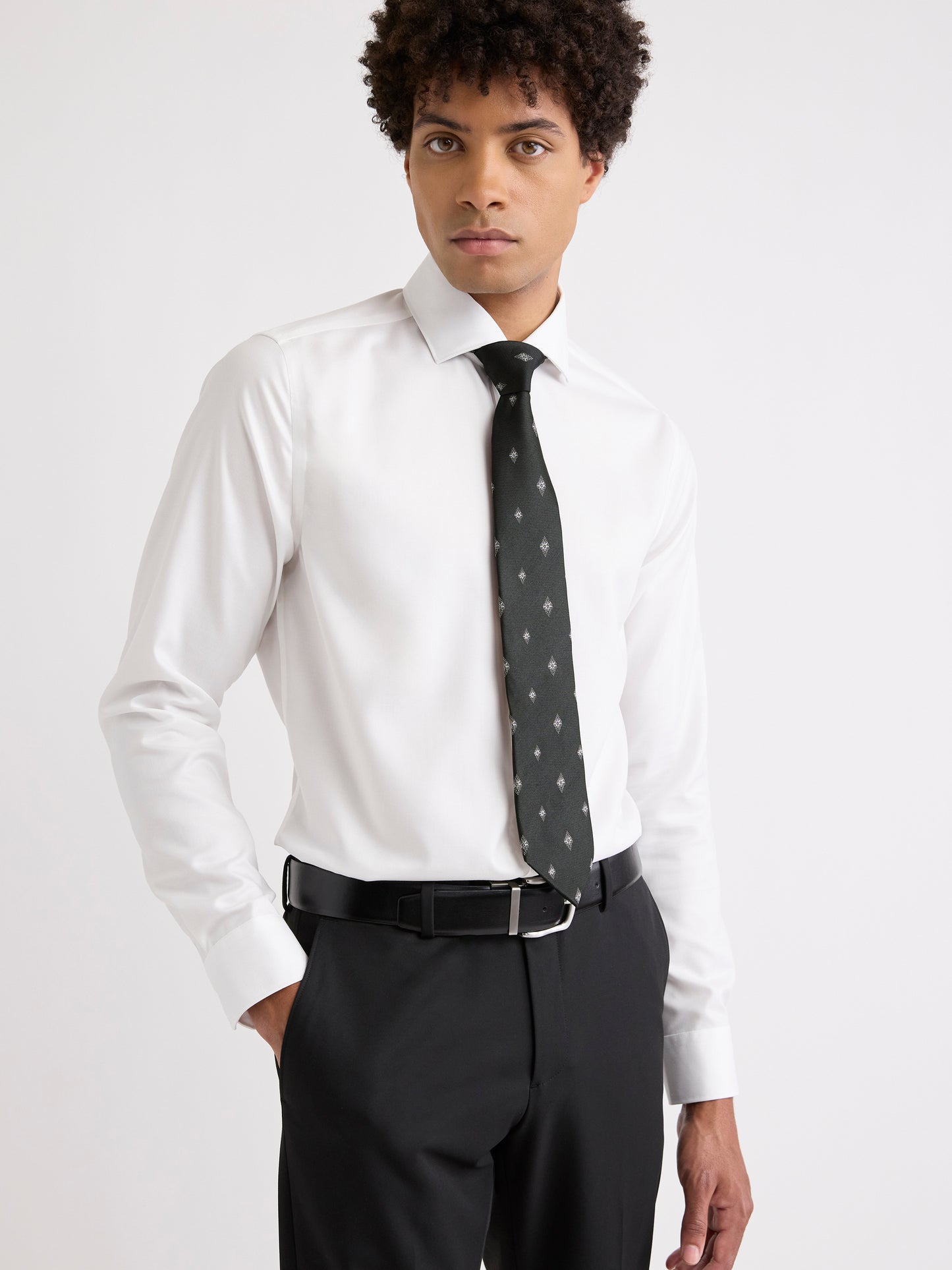 Cravate Large avec Motif Tissé