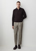 Long-Sleeve Half-Zip Mock-Neck Sweater