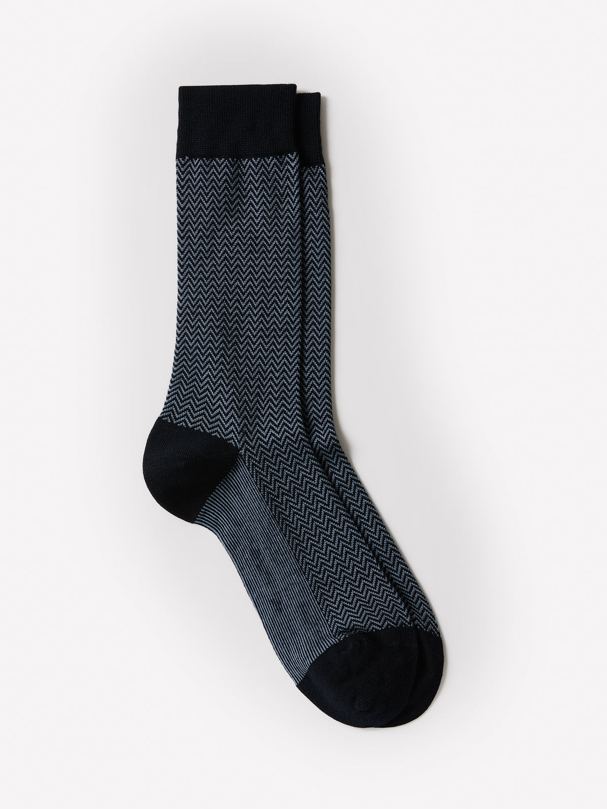 Men's Knit Dressy Pattern Socks, Cotton Blend