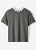 Short-Sleeve Crew-Neck Ribbed Basic Tee