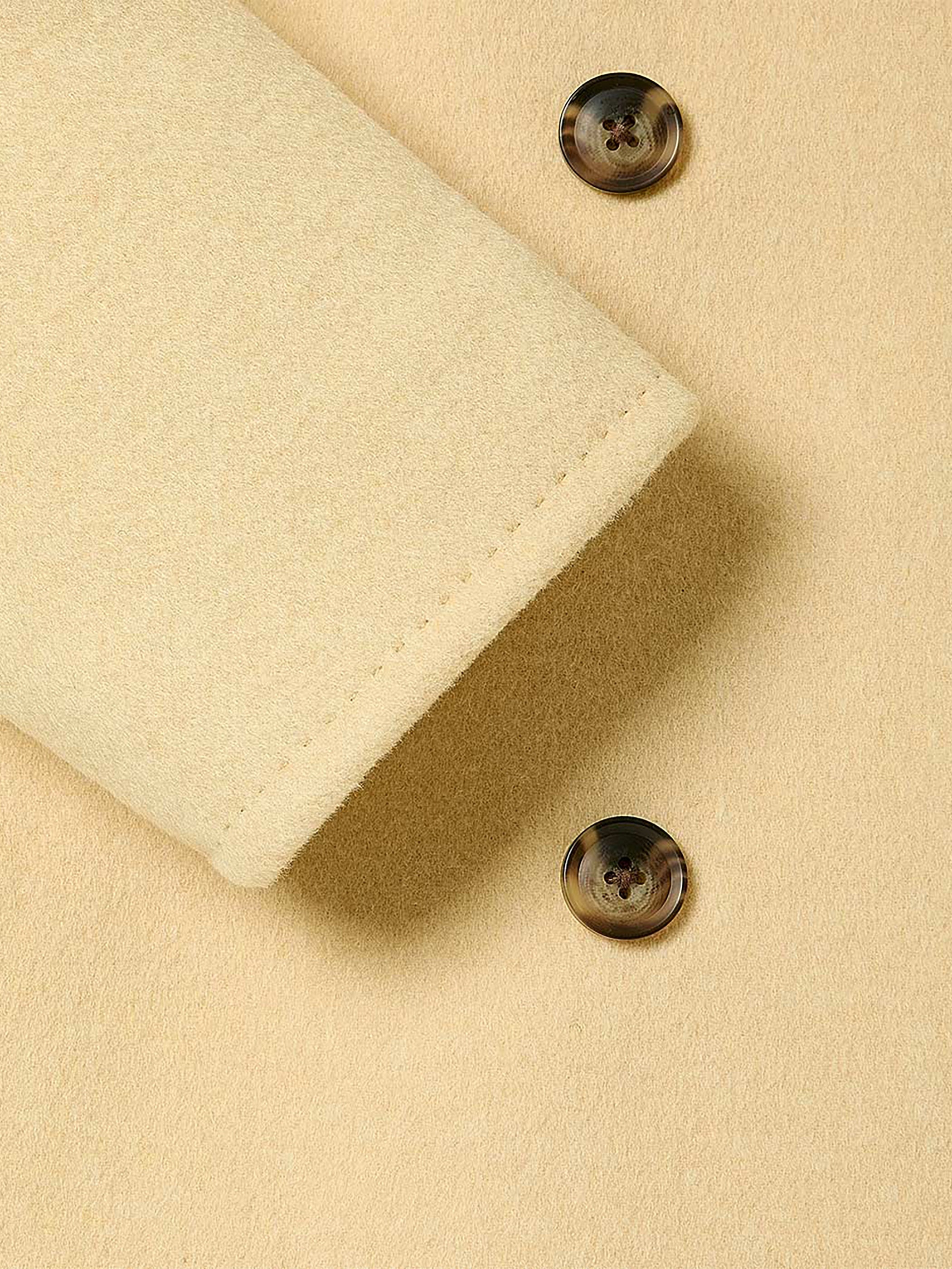 Melton Wool-Blend Double-Breasted Peacoat