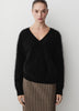 Long-Sleeve V-Neck Hairy Merino Sweater