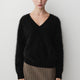 Long-Sleeve V-Neck Hairy Merino Sweater