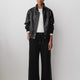 Wide Leg Knit Pant in Neoprene Scuba Fabric