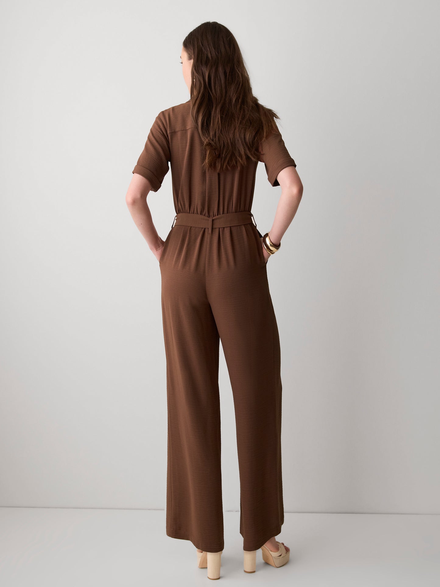 Combinaison à Manches Courtes à Jambe Large