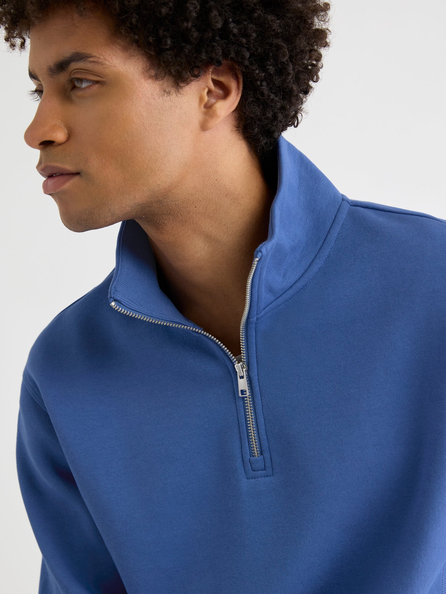 Long-Sleeve Quarter-Zip Mock-Neck Sweater
