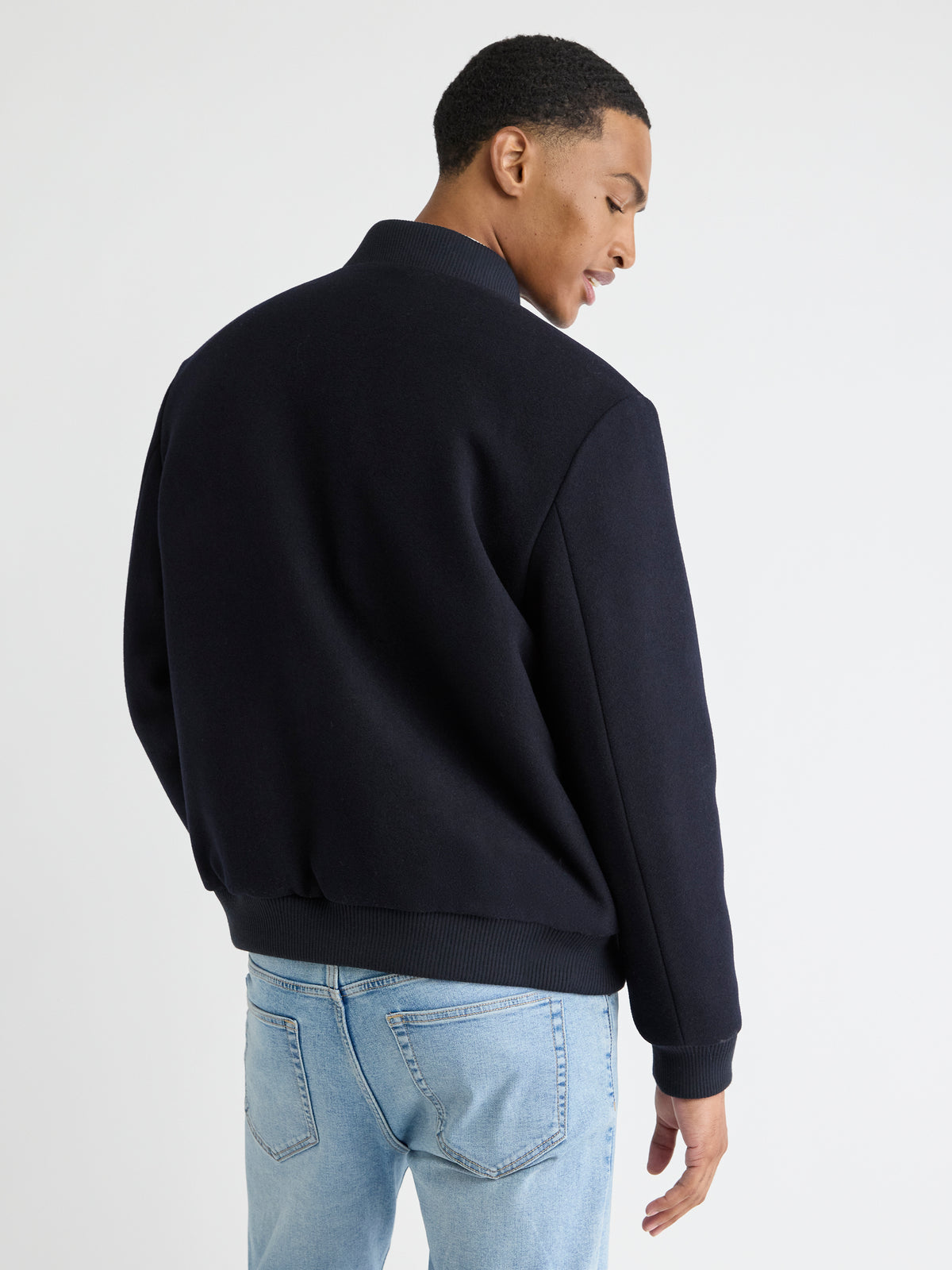 Wool-Blend Bomber Jacket