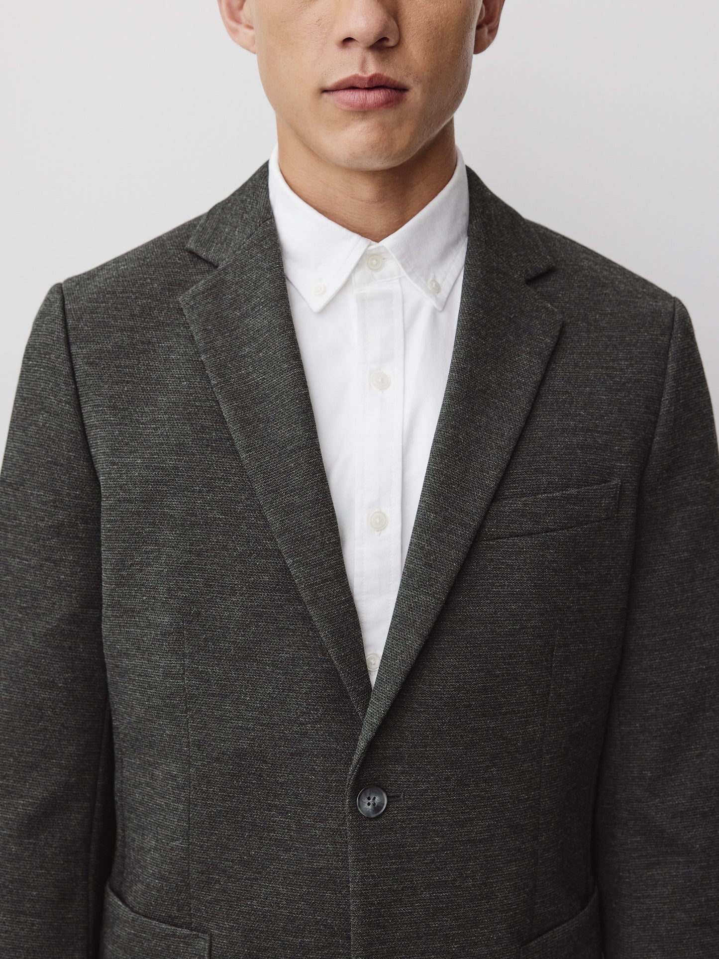 Slim Fit Knit Blazer