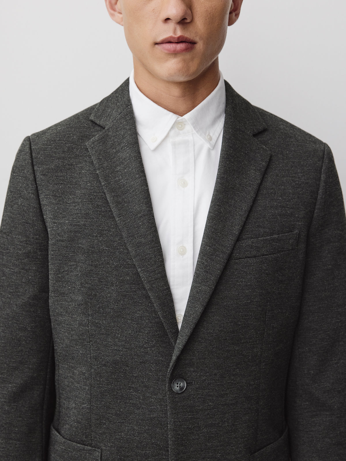 Slim Fit Knit Blazer