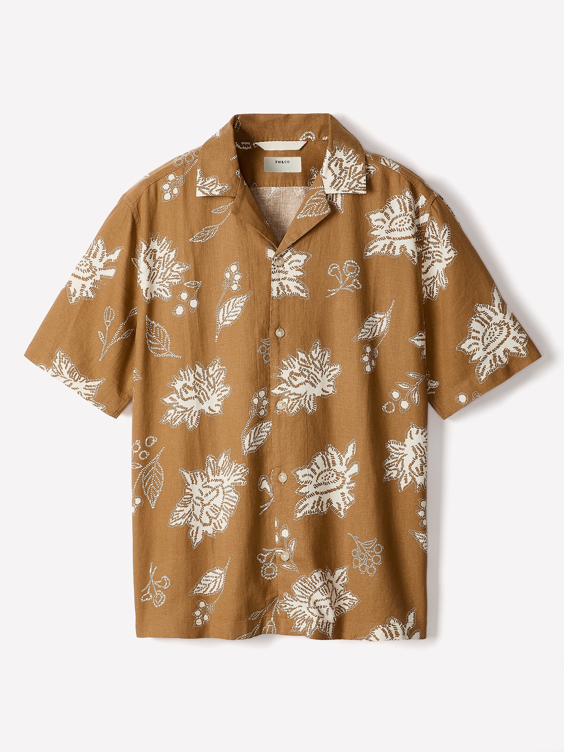 Tailored Linen Blend Short Sleeve Shirt