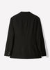 Men's Straight Fit Black Double Breasted Woven Blazer