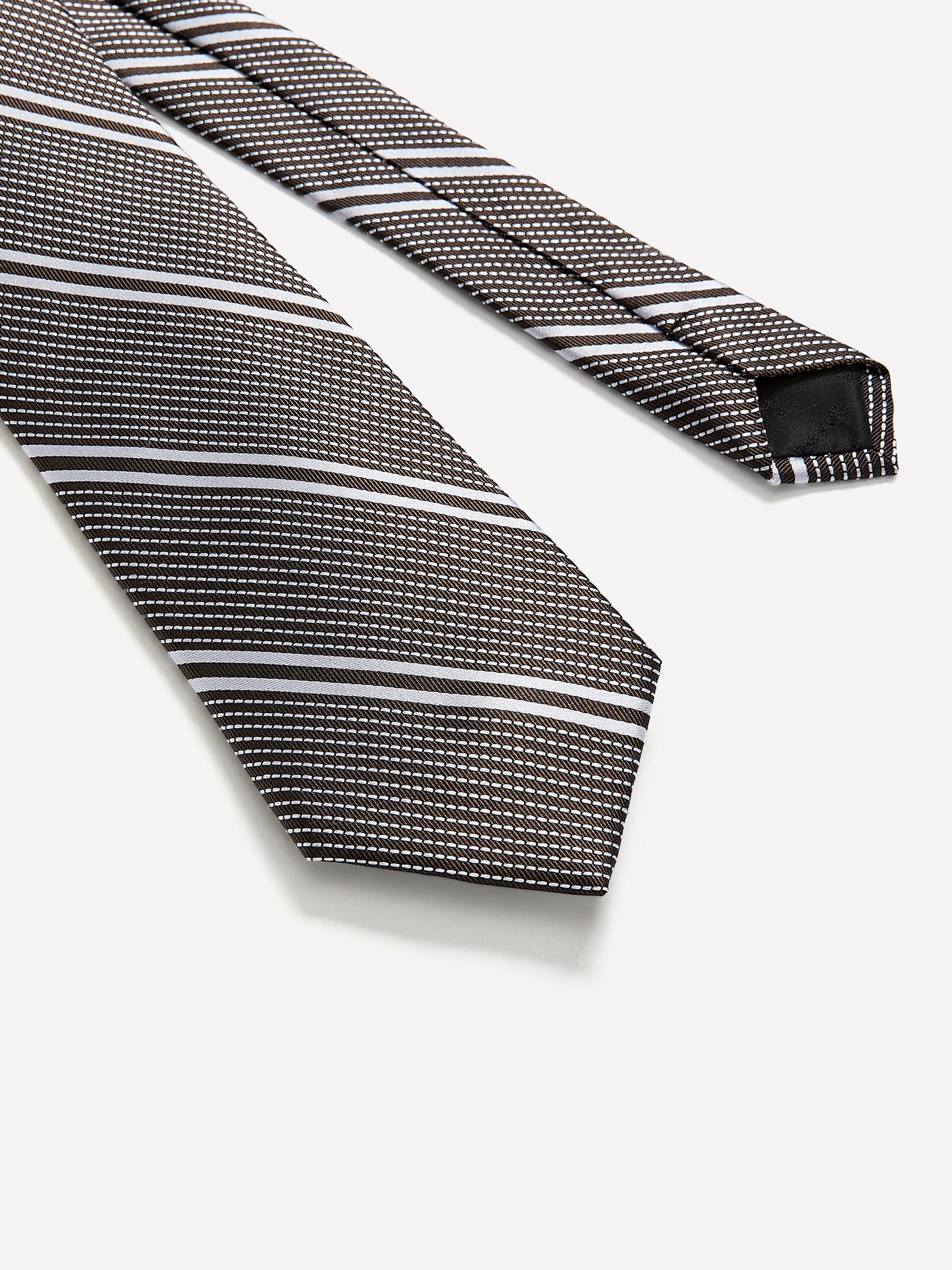 Striped Brown Regular Tie