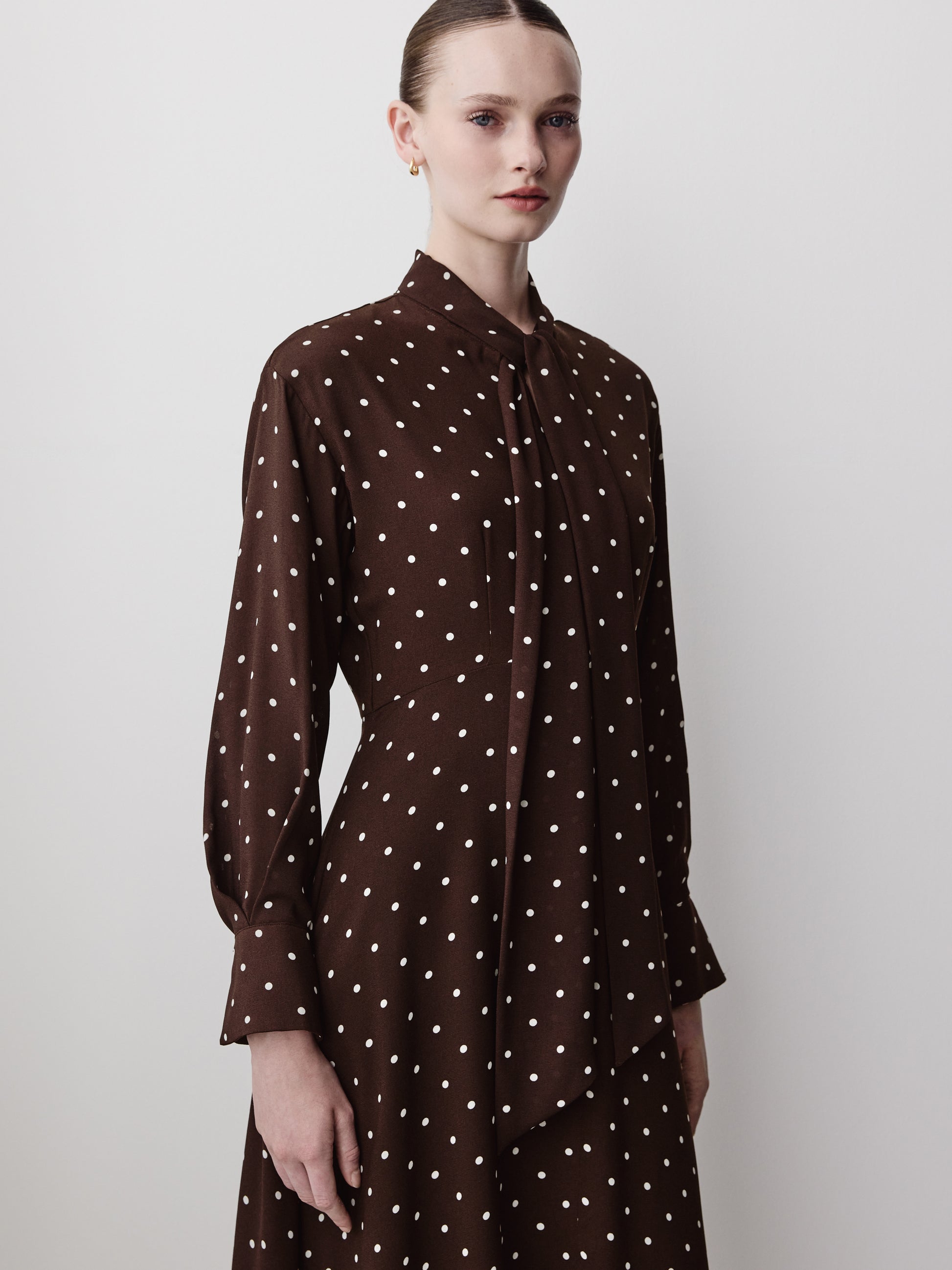 Woven Chiffon Asymmetric Hem Dress
