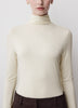 Knit Pullover Fitted Stretch Viscose Mock Neck