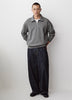 Long-Sleeve Half-Zip Polo Sweater