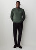 Merino-Wool Long-Sleeve Polo Sweater