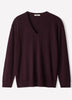Long-Sleeve V-Neck Oversized Merino Sweater