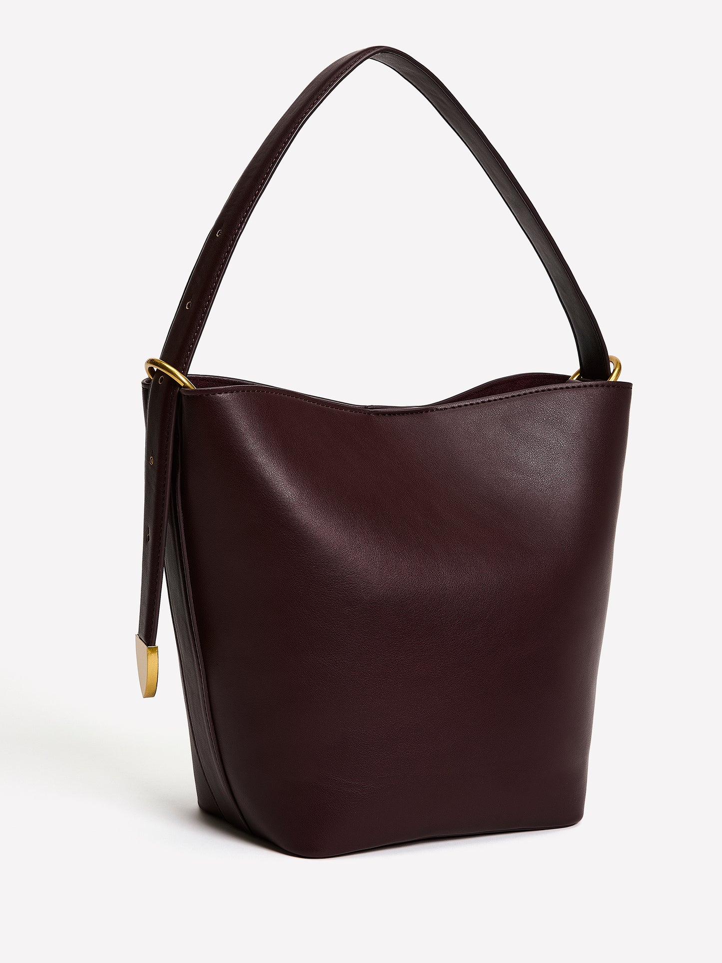 Faux Leather Bucket Bag