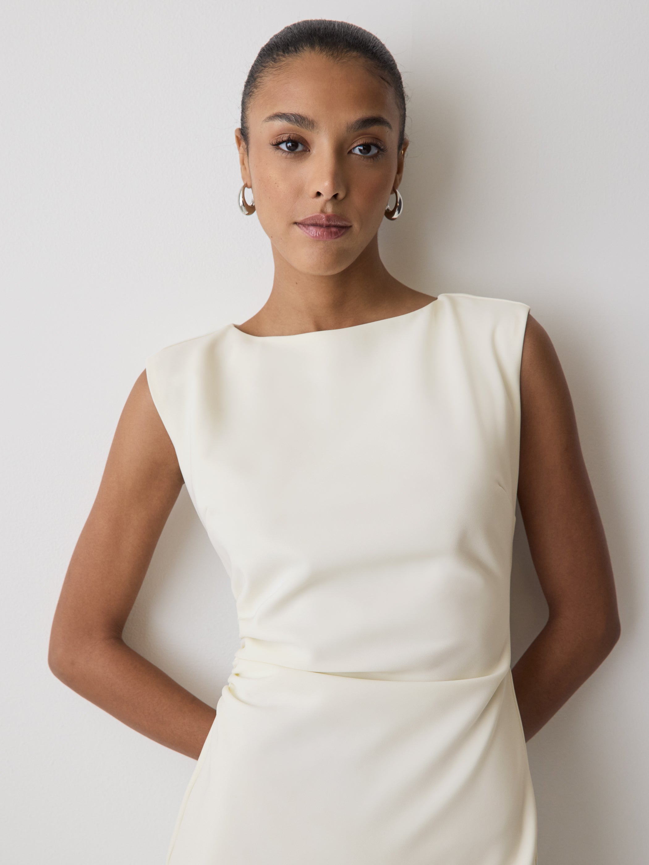 Sleeveless Crew-Neck Mini Dress