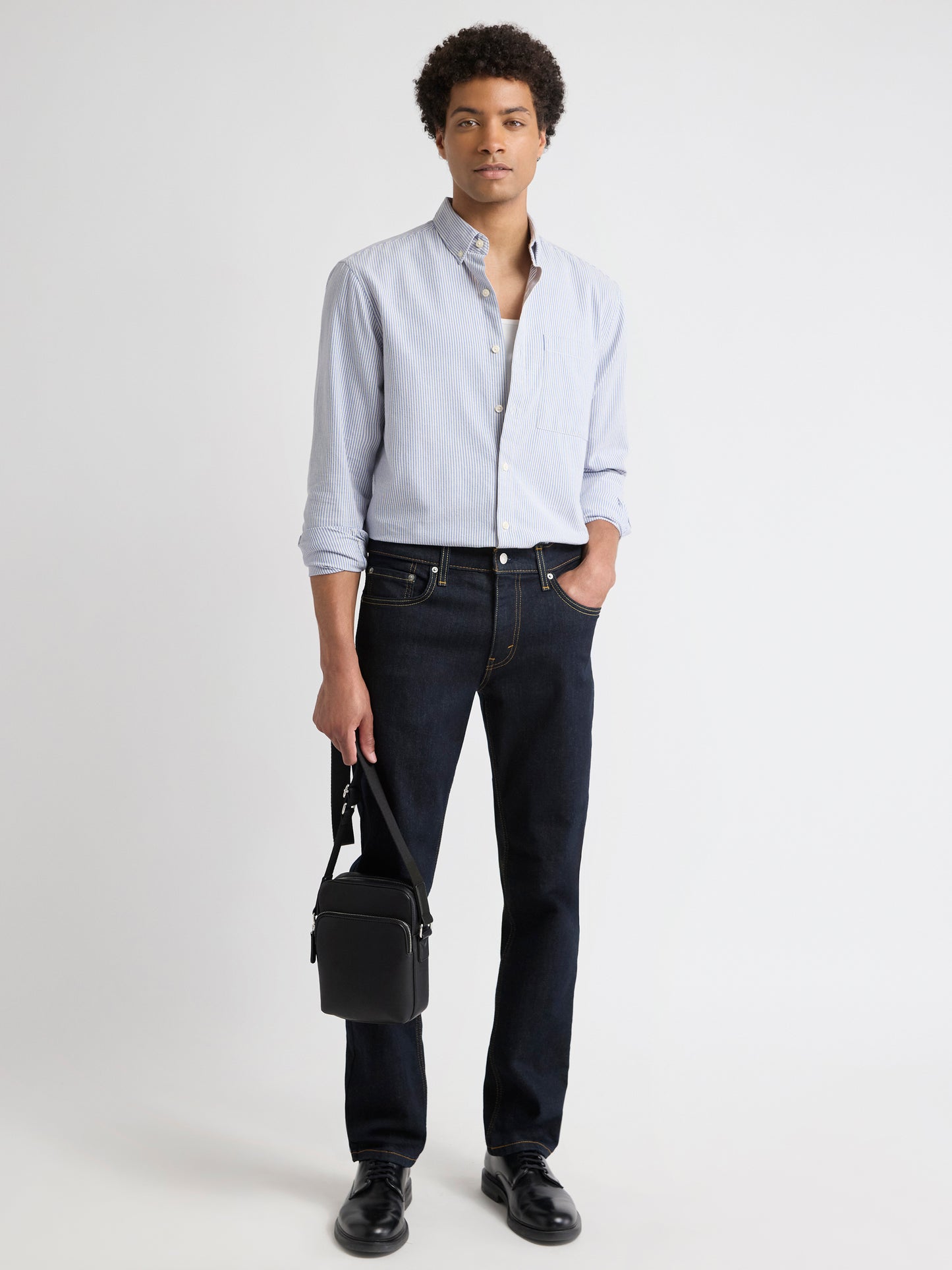 Chemise Rayée à Manches Longues