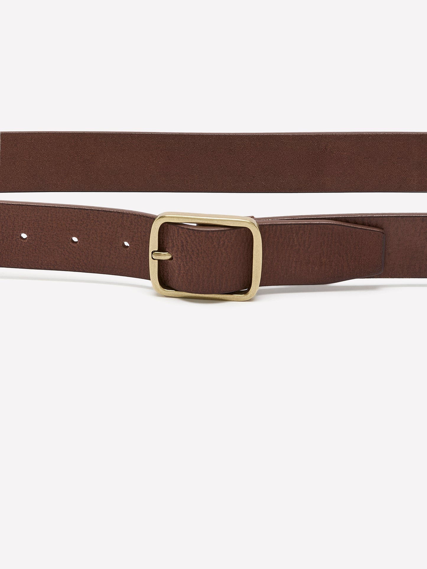 Leather Belt with Heritage-Brass Buckle