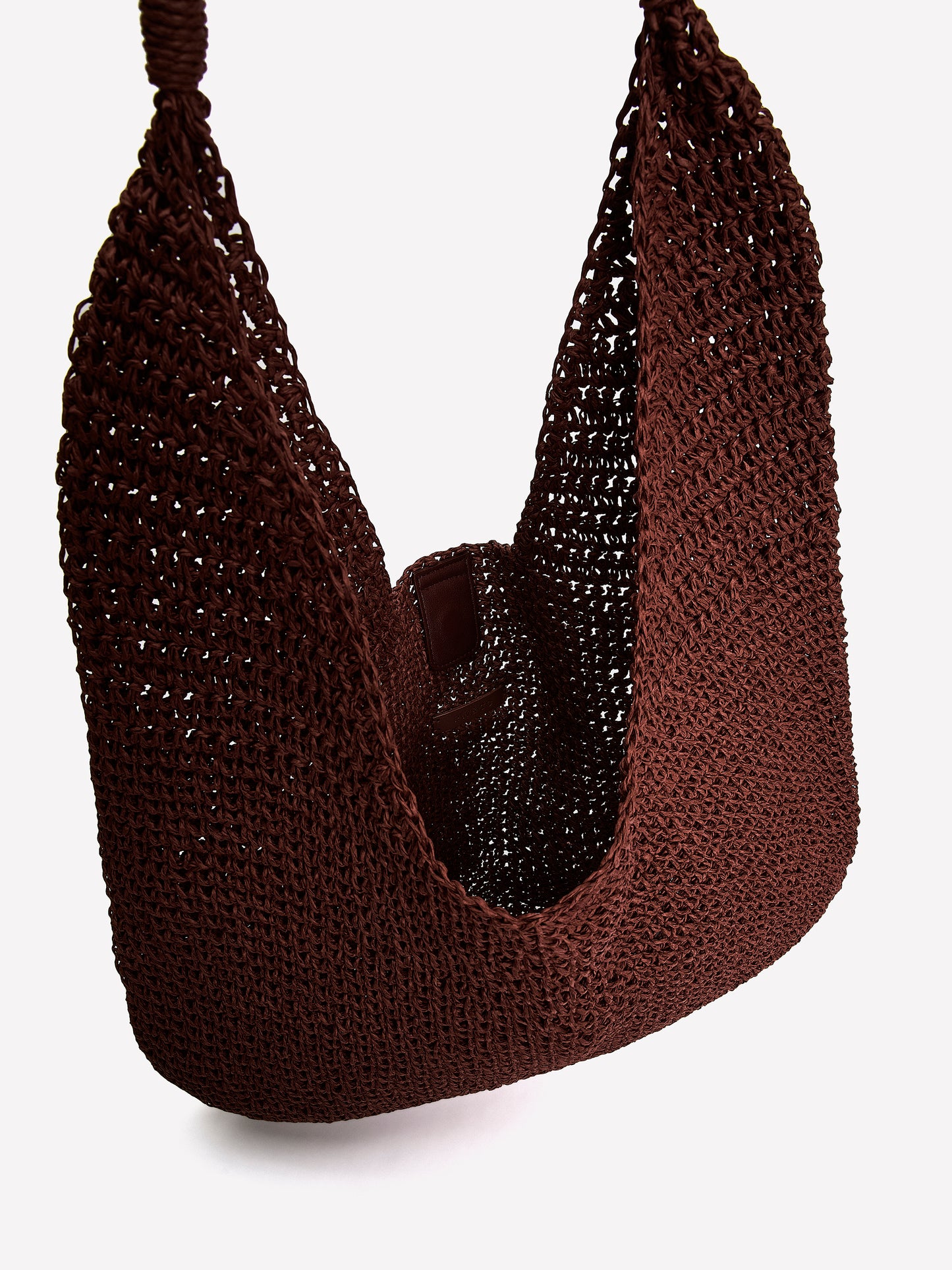 Woven Paper Raffia Hobo Tote Bag