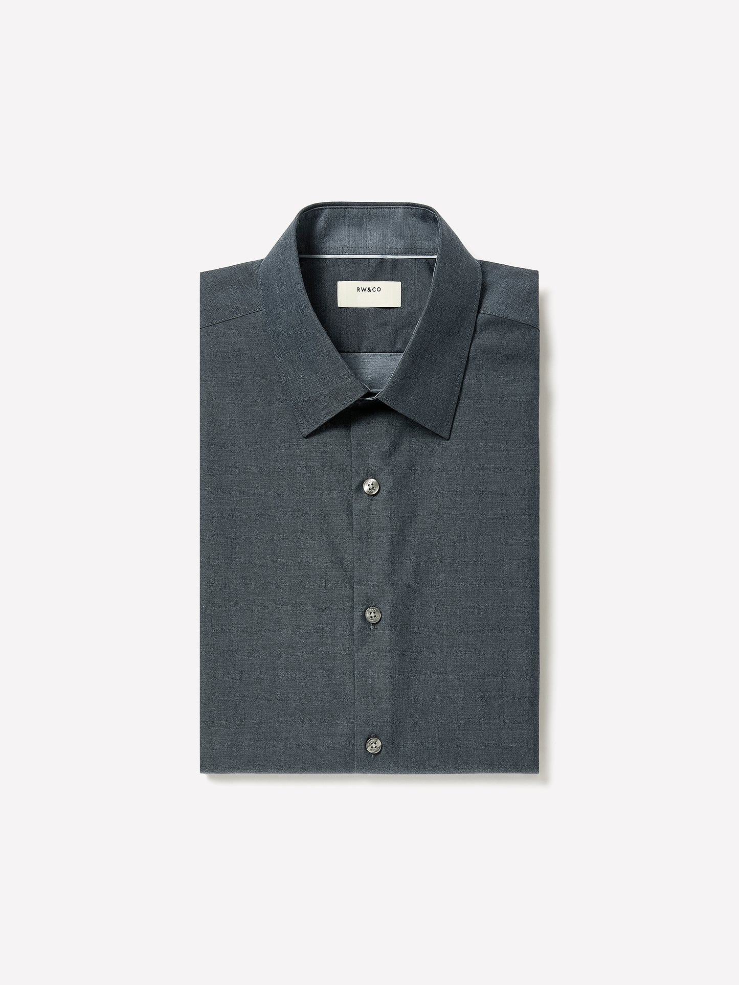 Tailored-Fit Denim-Like Dress Shirt