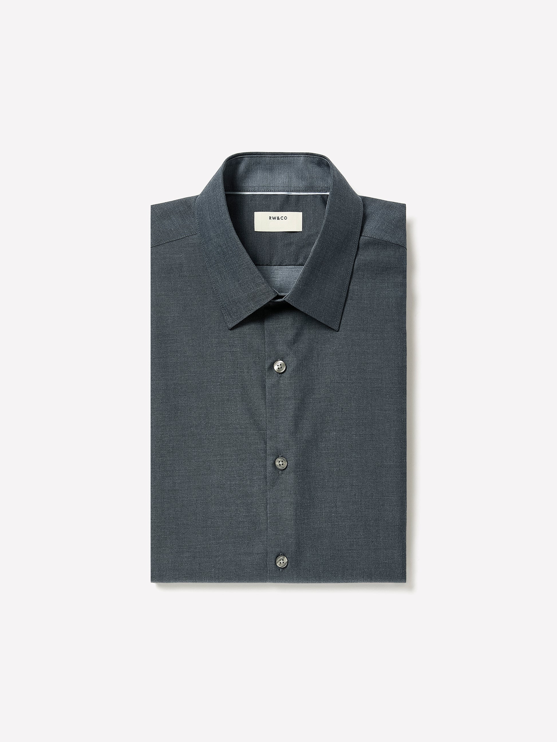 Tailored-Fit Denim-Like Dress Shirt