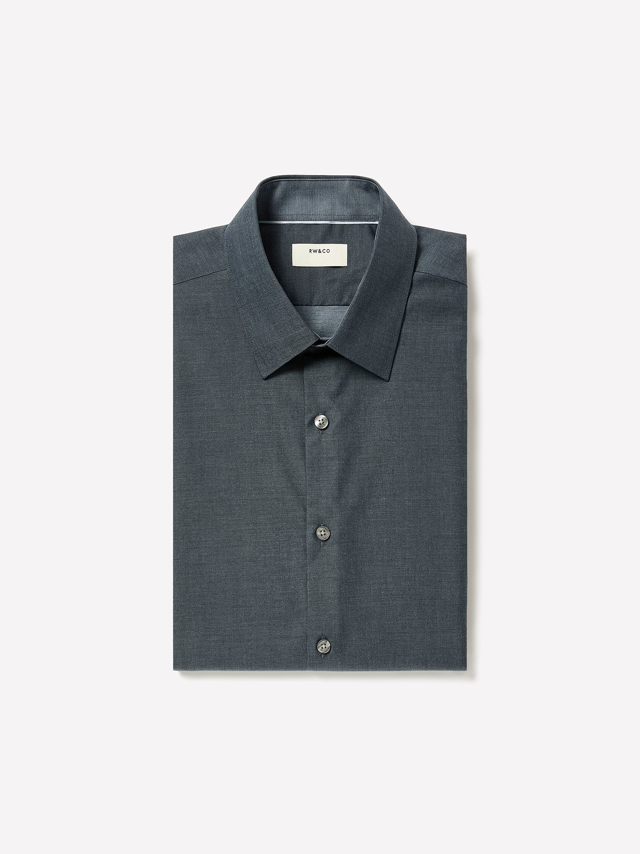 Tailored-Fit Denim-Like Dress Shirt