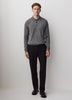 Merino Wool Knit Polo Sweater Long Sleeve