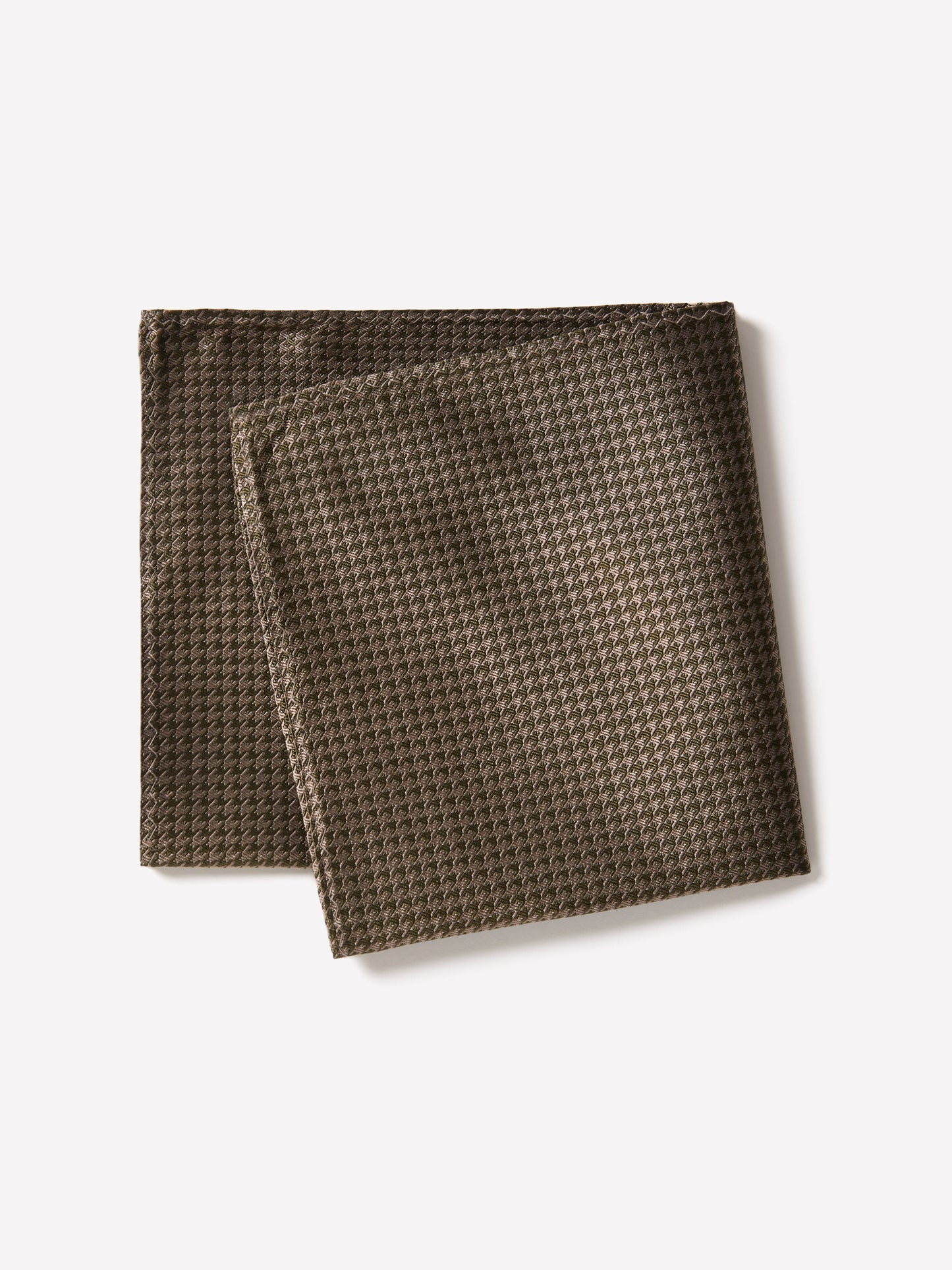 Pocket Square Silk Green Houndstooth
