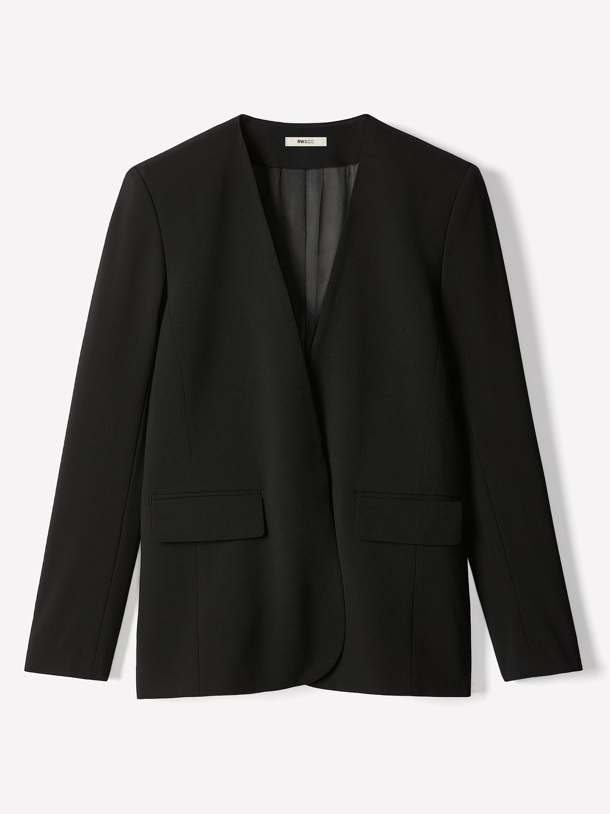 Relaxed-Fit Collarless Blazer