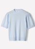 Knit Cotton Blend Crew Neck Sweater