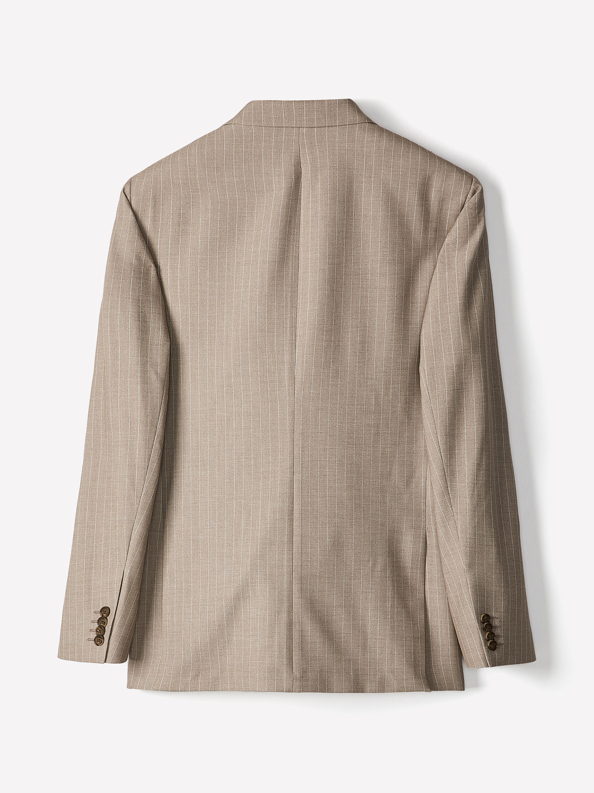 Tailored-Fit Double-Breasted Striped Suit Blazer