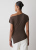 Off-Shoulder Knit Top in Silk Jersey