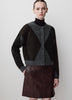 Knit Cardigan with Argyle Pattern, Wool Blend
