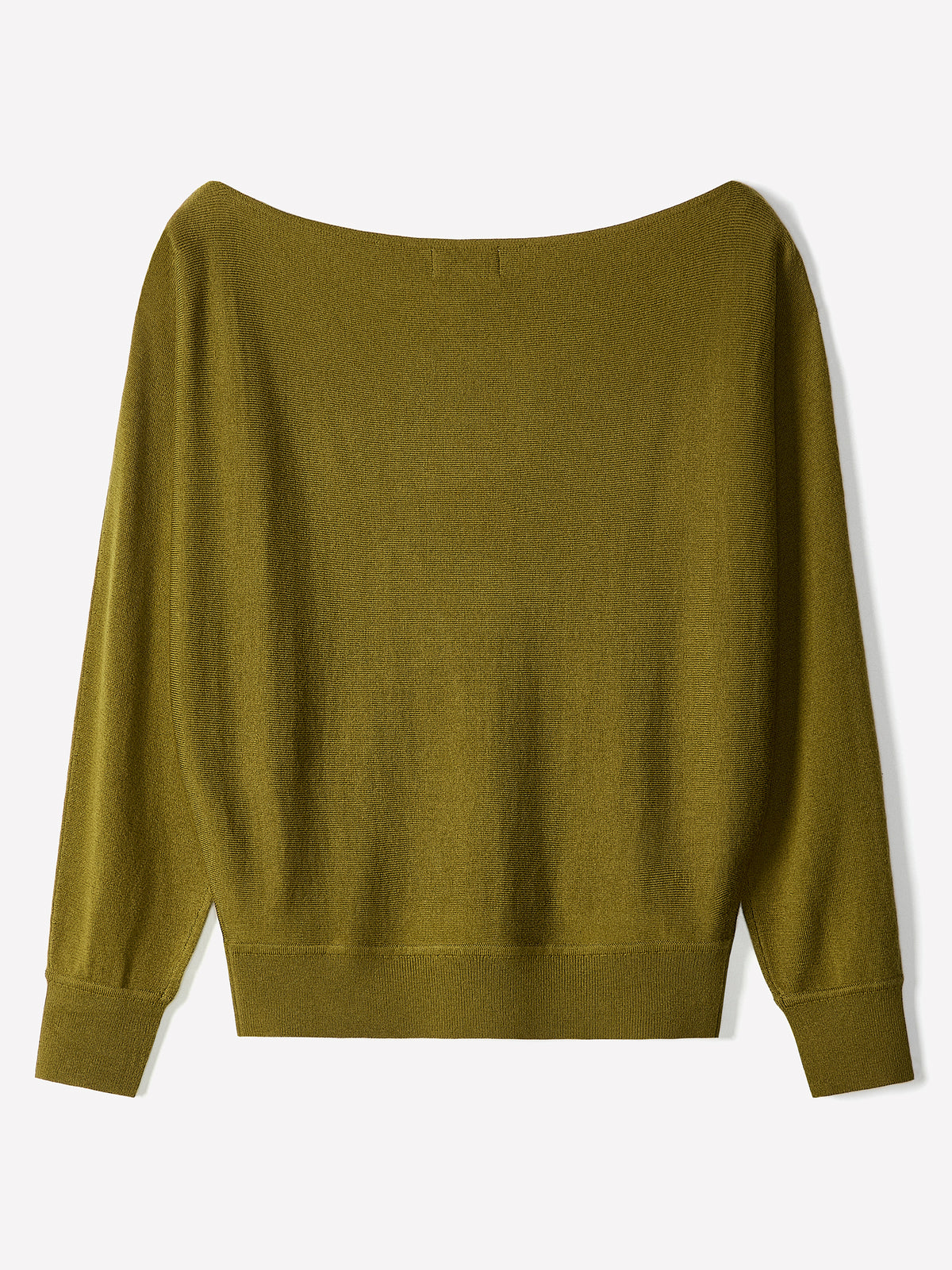 Long-Sleeve Off-the-Shoulder Merino-Wool Sweater